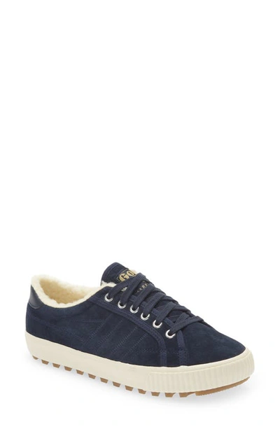 Shop Gola Nordic Faux Shearling Sneaker In Navy