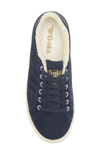 Gola Nordic Faux Shearling Sneaker In Navy