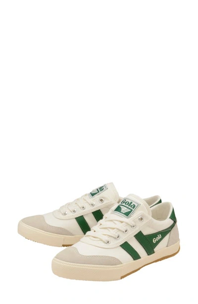 Shop Gola Badminton Sneaker In Off White/ Green
