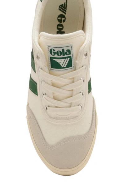 Shop Gola Badminton Sneaker In Off White/ Green