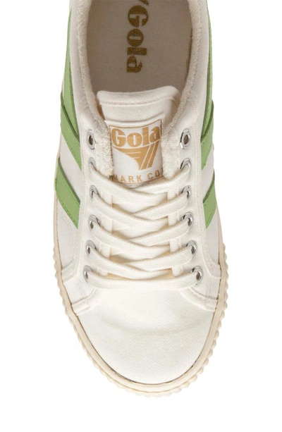 Shop Gola Tennis Mark Cox Sneaker In Off White/ Patina Green