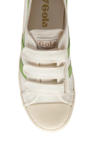 Gola Coaster Low Top Sneaker In Off White/ Patina Green