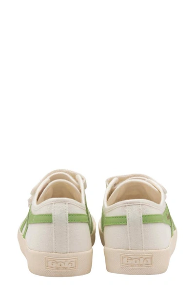 Gola Coaster Low Top Sneaker In Off White/ Patina Green