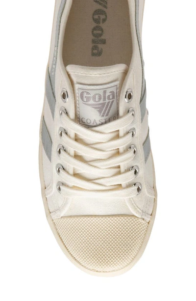 Shop Gola Coaster Flame Sneaker In Off White/ Silver