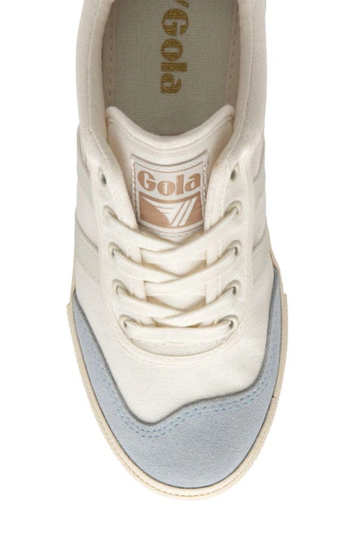 Shop Gola Badminton Volley Sneaker In Off White/ Ice Blue