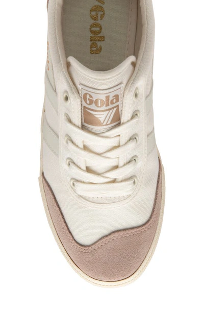 Shop Gola Badminton Volley Sneaker In Off White/ Blossom