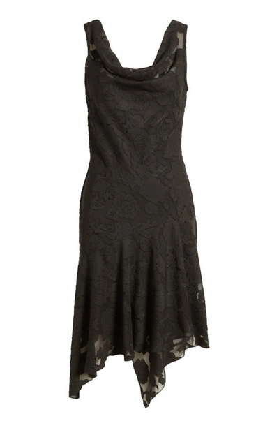 Shop Connected Apparel Floral Burnout Jacquard Midi Dress In Black