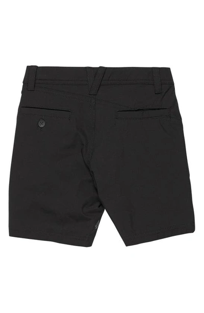 Shop Volcom Kids' Cross Shred Static Hybrid Shorts In Black Out