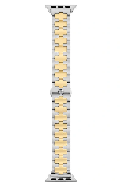 Shop Tory Burch The Reva Two-tone 20mm Apple Watch® Watchband