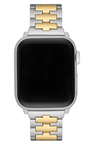 Shop Tory Burch The Reva Two-tone 20mm Apple Watch® Watchband
