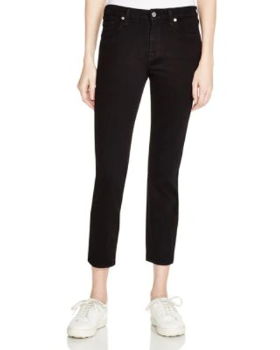 Shop 7 For All Mankind Kimmie Crop Jeans In Black