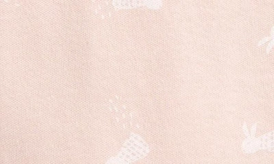 Shop Nordstrom Print Cotton Footie In Pink Lotus Bunnies