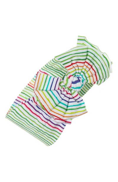 Shop Baby Bling Fab-bow-lous Print Headband In Lucky Stripe