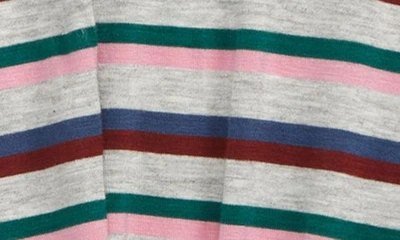 Shop Nordstrom Kids' Twist Front Long Sleeve T-shirt In Grey Heather Multi Stripe