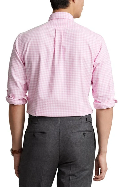 Shop Polo Ralph Lauren Classic Fit Gingham Oxford Button-down Shirt In Pink/ White
