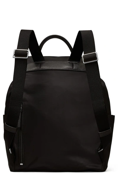 Shop Tory Burch Flap Nylon Backpack In Black/dnu