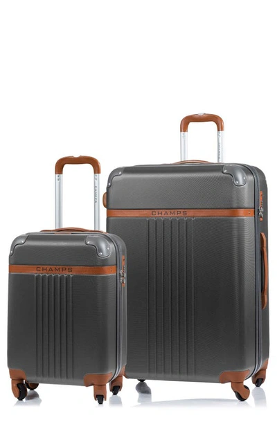 Shop Champs Vintage Collection Luggage 2-piece Set In Grey