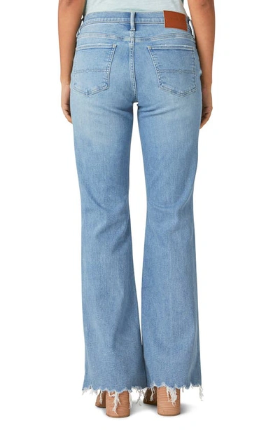 Shop Lucky Brand Sweet Distressed Raw Hem Flare Jeans In Capsize Dest