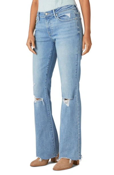 Lucky Brand Sweet Distressed Raw Hem Flare Jeans In Capsize Dest