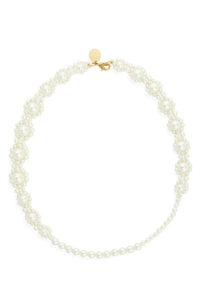 Shop Simone Rocha Daisy Imitation Pearl Necklace