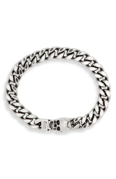 Shop Alexander Mcqueen Curb Chain Bracelet In Mcq0911sil.v.b Antil