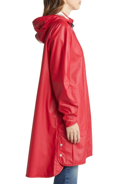 Shop Ilse Jacobsen Hooded Raincoat In Deep Red