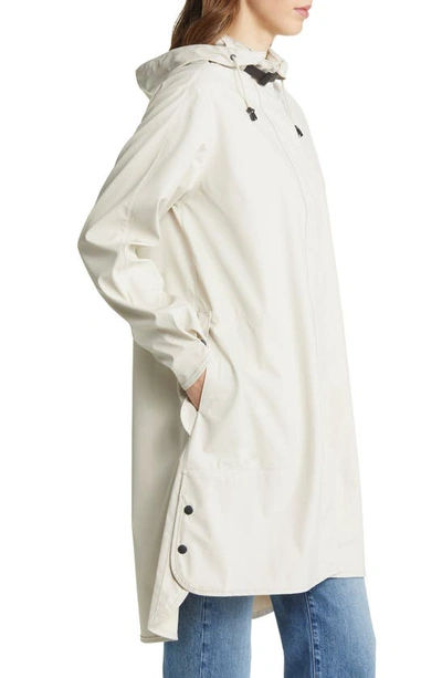 Shop Ilse Jacobsen Hooded Raincoat In Milk Creme
