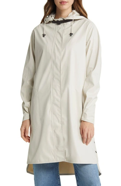 Shop Ilse Jacobsen Hooded Raincoat In Milk Creme