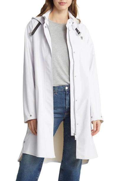 Shop Ilse Jacobsen Hooded Raincoat In White