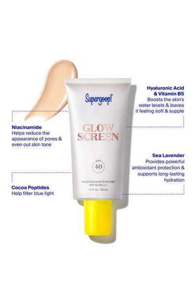 Shop Supergoop Glowscreen Broad Spectrum Sunscreen Spf 40, 1.7 oz In Sunrise