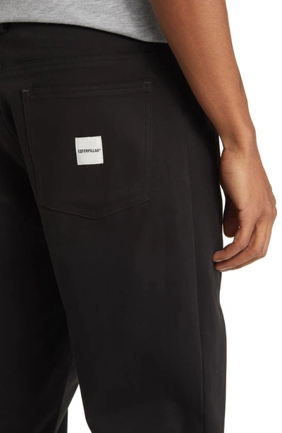 Shop Cat Wwr Five-pocket Cotton Pants In Black