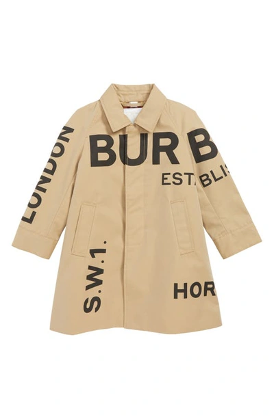 Shop Burberry Horseferry Cotton Gabardine Car Coat In Honey