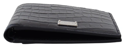 Shop Dolce & Gabbana Elegant Exotic Leather Bifold Men's Wallet In Black