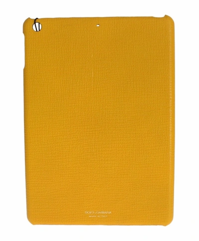Shop Dolce & Gabbana Yellow Leather Tablet Ipad Case Women's Cover