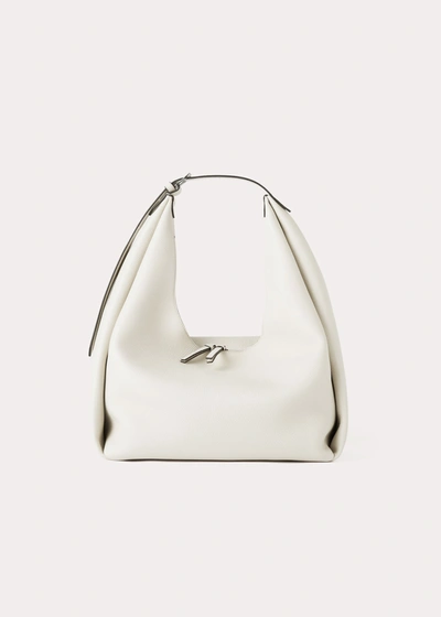 Shop Totême Belt Hobo Bag Milk Grain