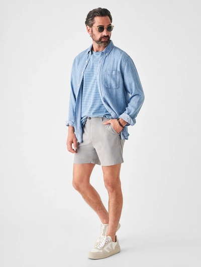 Shop Faherty All Day Shorts (5" Inseam) In Ice Grey