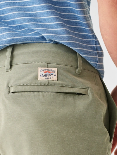 Shop Faherty All Day Shorts (5" Inseam) In Olive