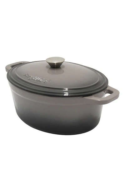 Berghoff International Neo 5-quart Cast Iron Oval Covered Dutch Oven In Grey