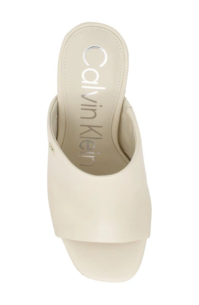 Shop Calvin Klein Jotie Heeled Mule In Ivory