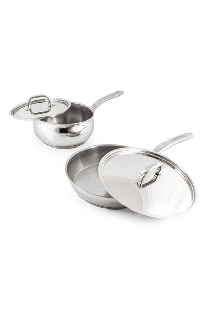 Berghoff Stainless Steel Belly 4-piece Cookware Set In Silver