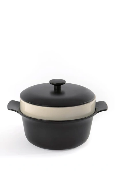 Berghoff Black Ron Cast 4.4 Quart Iron Covered Stockpot In Multi