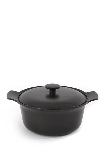 Berghoff Black Ron Cast 4.4 Quart Iron Covered Stockpot In Multi
