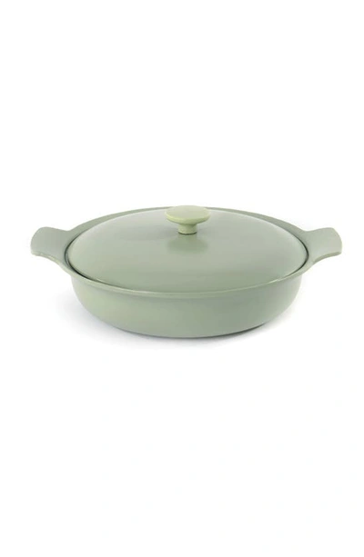 Shop Berghoff Ron Cast Iron 3.5 Qt. Green Covered Deep Skillet In Multi