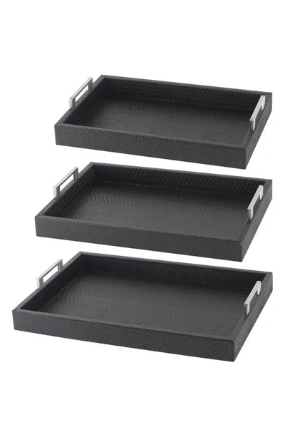 Shop R16 Home Marilou Set Of 3 Trays In Gray
