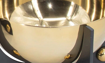 Shop R16 Home Goldtone Aluminum Decor Bowls In Gold/ Black