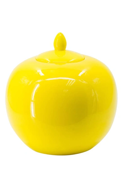 Shop R16 Home Ceramic Jar In Yellow