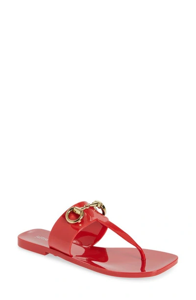 Shop Jeffrey Campbell A Lil Bit Sandal In Red Shiny