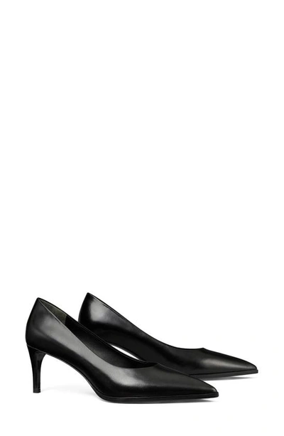 Shop Tory Burch Iconic Pointed Toe Pump In Perfect Black