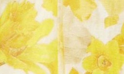 Shop Zimmermann Wonderland Floral Long Sleeve Linen Dress In Daffodil Print