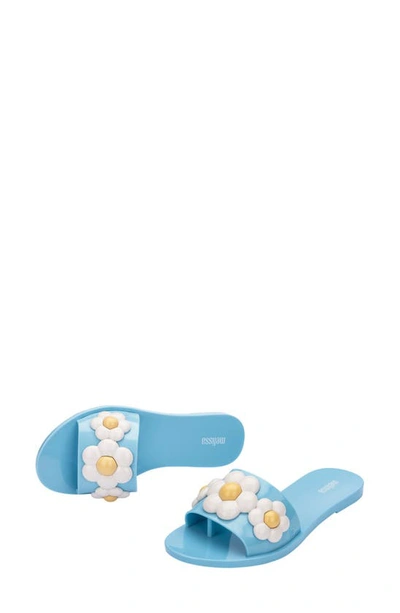 Shop Melissa Babe Spring Slide Sandal In Blue/ White